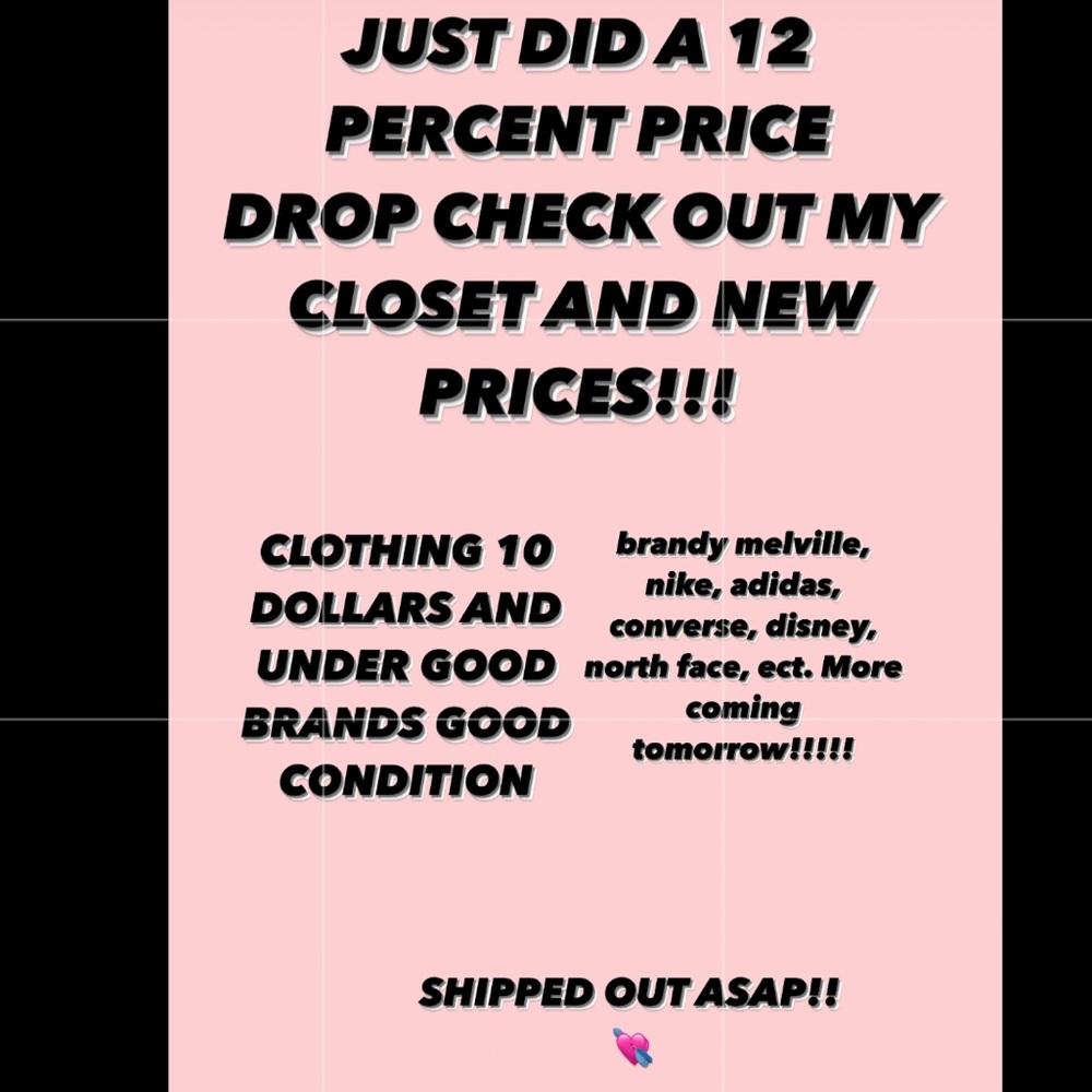 go check out my closet! STAY ACTIVE FOR MORE COMING TOMORROW!! 💘